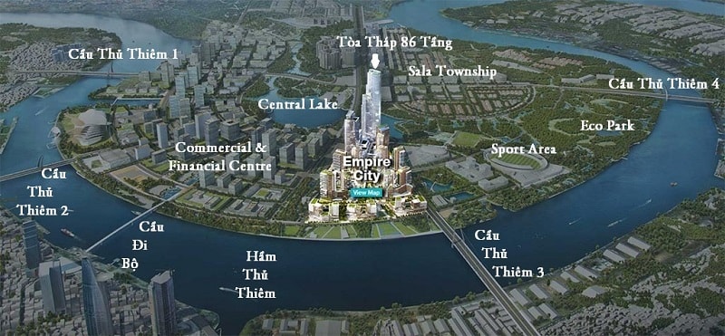 toàn cảnh khu đô thị mới Thủ Thiêm