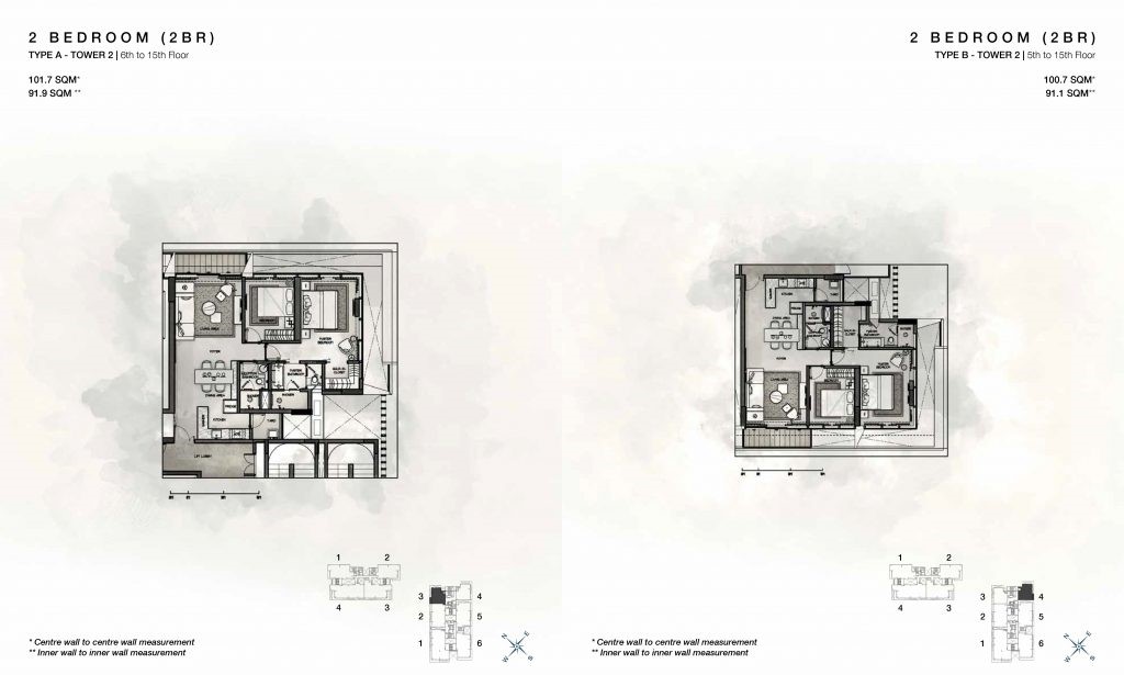 căn hộ 2pn cove residence