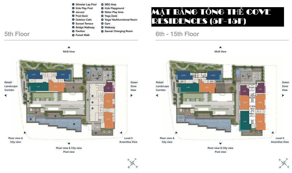 Mặt bằng căn hộ Cove residence