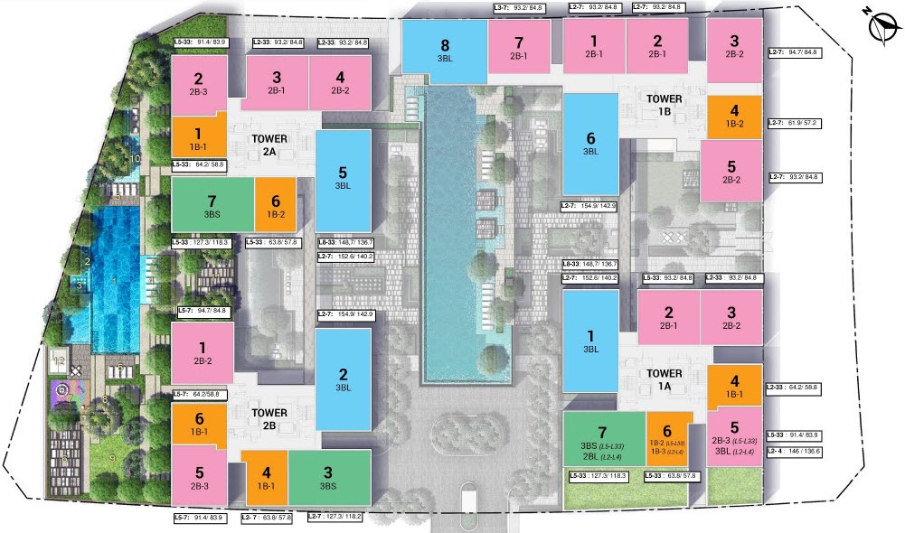 Mặt bằng tầng điển hình căn hộ Linden empire