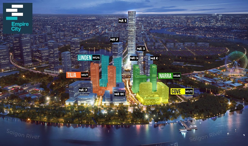 phối cảnh tổng thể empire city thủ thiêm