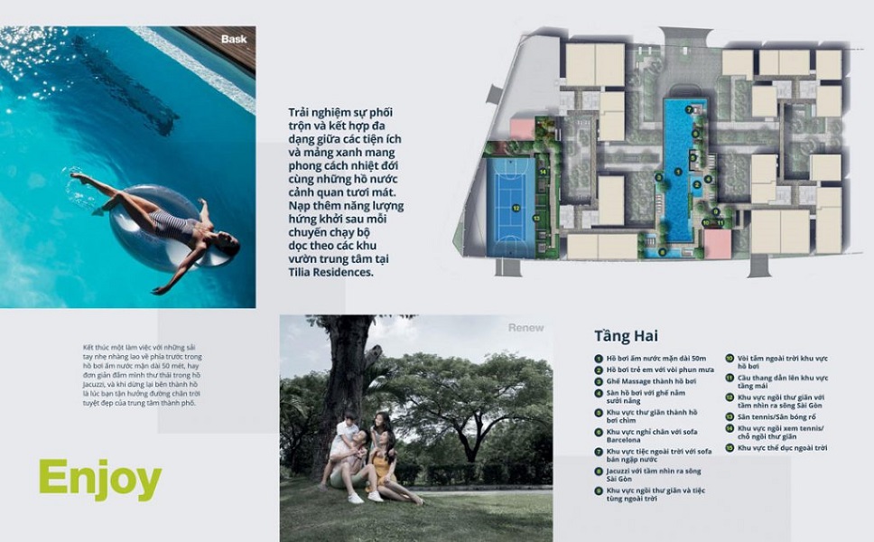 tiện ích tầng hai căn hộ tilia