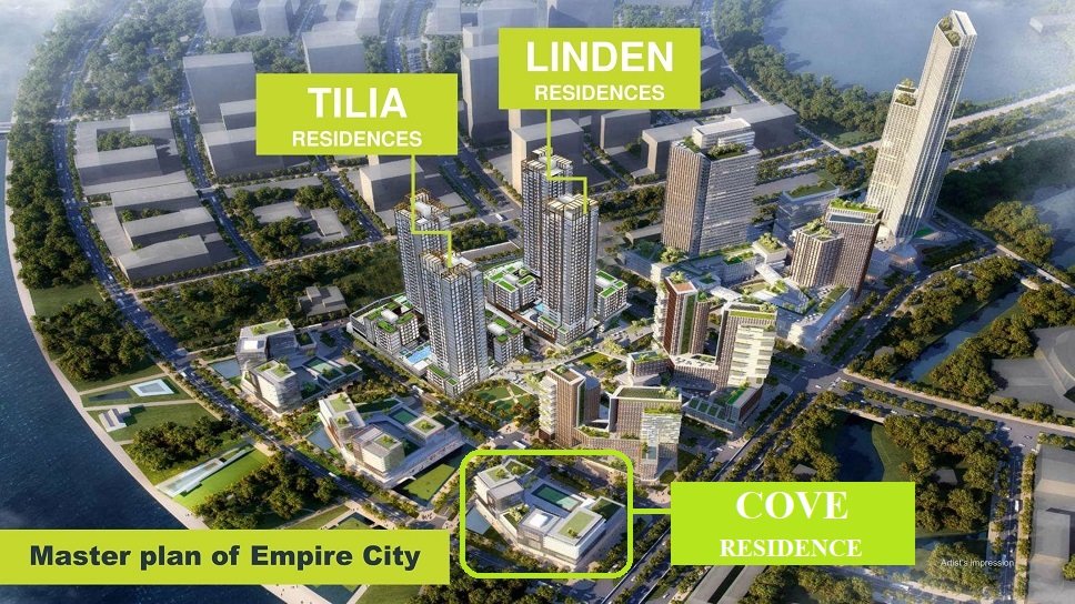 vị trí căn hộ cove residence empire thủ thiêm