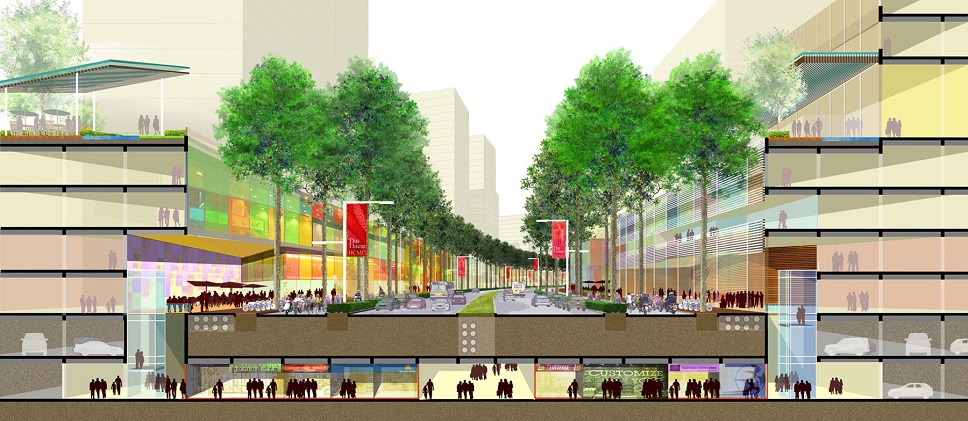 không gian ngầm tại thủ thiêm