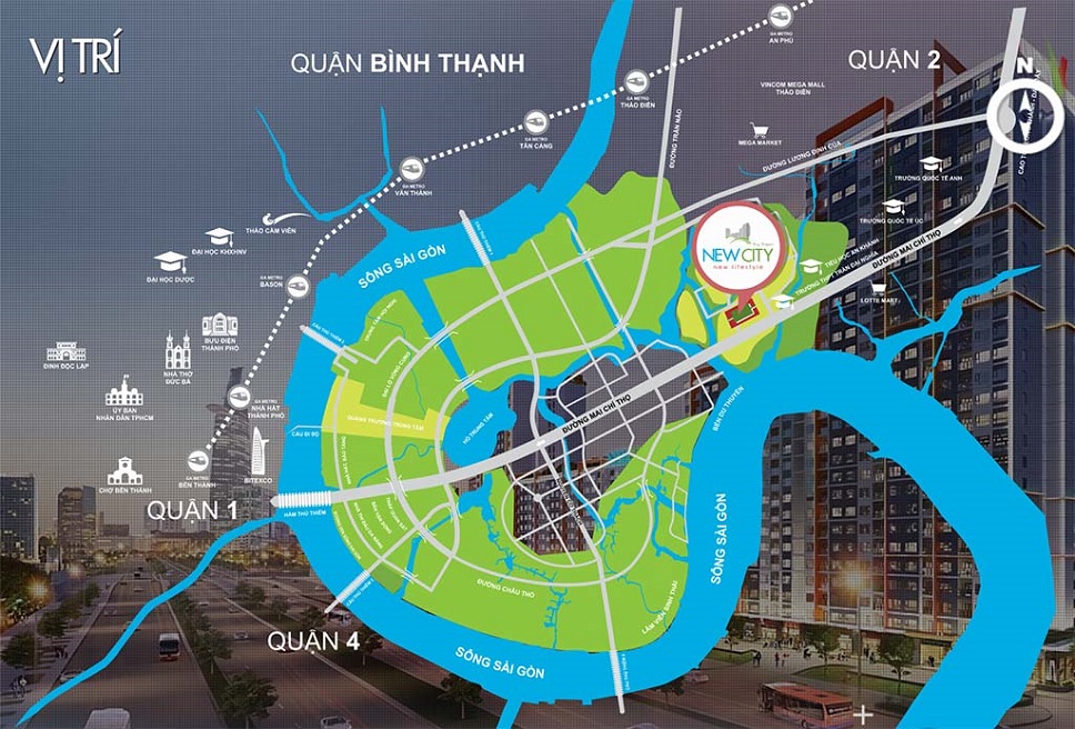 vị trí new city