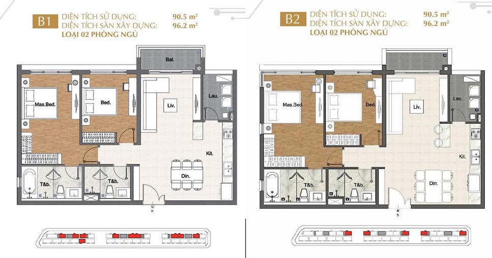 2pn căn hộ sarina