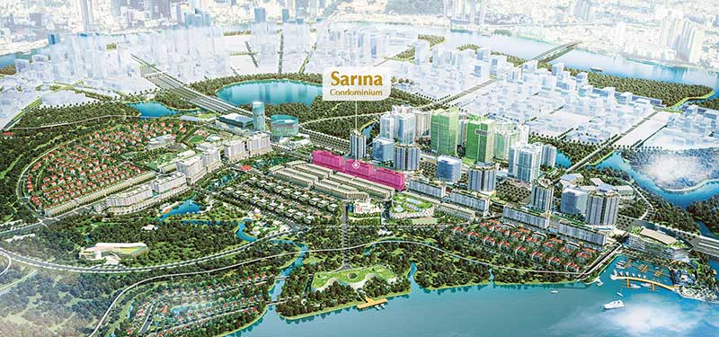 vị trí căn hộ sarina sala