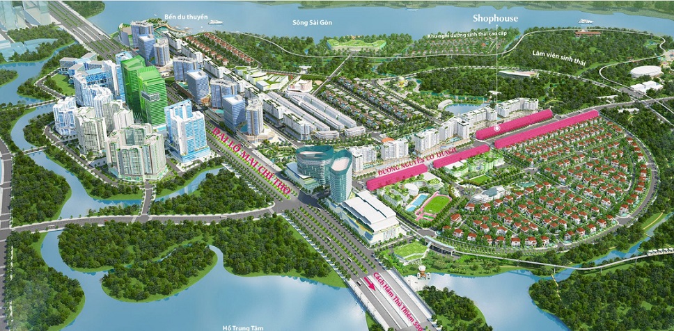 vị trí nhà phố thương mại Nguyễn Cơ Thạch