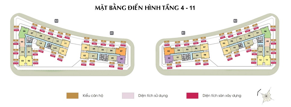 mặt bằng căn hộ sarimi