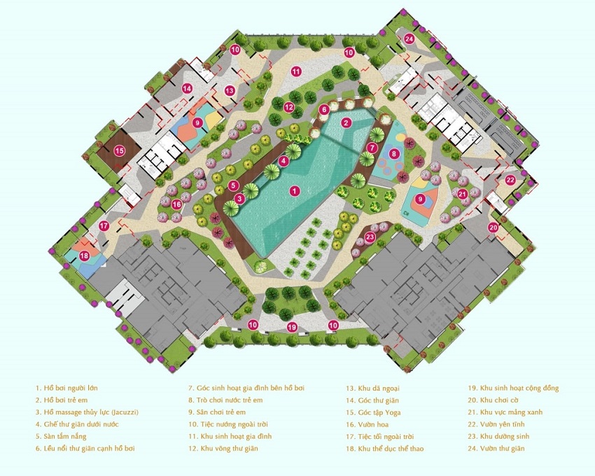 tiện ích sống tại căn hộ sadora