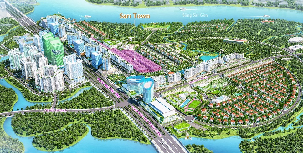 vị trí phố saritown kđt sala quận 2