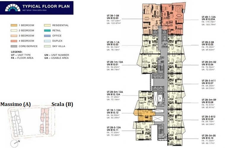 mặt bằng tầng the opera residence