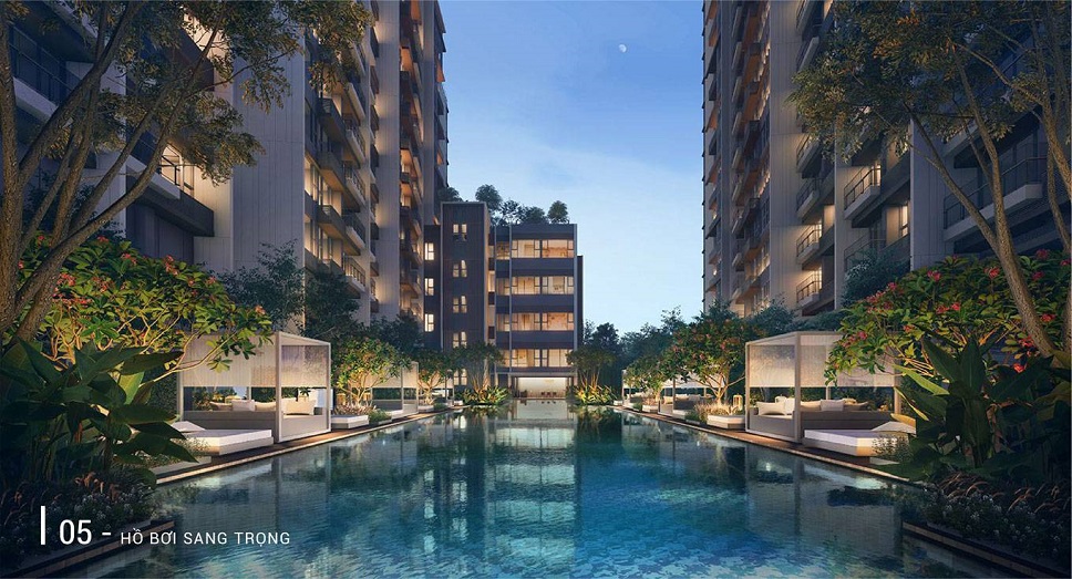 hồ bơi the river thủ thiêm