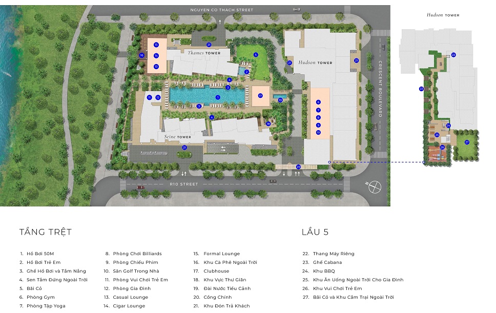 tiện ích sống tại the river thủ thiêm