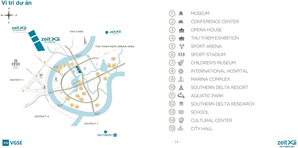 vị trí căn hộ thu thiem zeit river